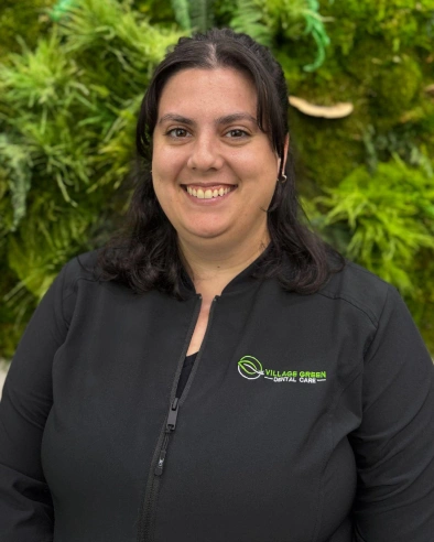 Brooke Morrow, administration team member at Kanata dental practice, smiling outdoors.
