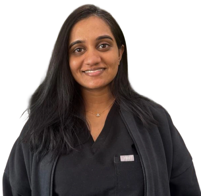 Dr. Shivani Pipalava, dentist at Kanata dental practice, smiling in professional portrait.