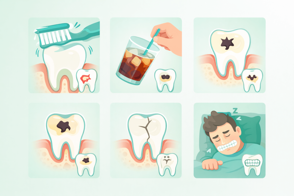 Sensitivity tooth causes 